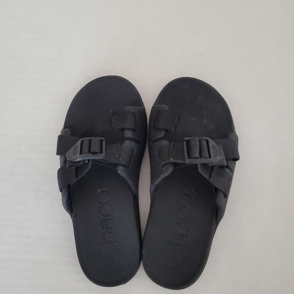 Chaco Chillos Kids Size1 Black Slip On Outdoors Sport Slides JCH180337